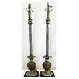 Pair Tall Candlestick Lamps