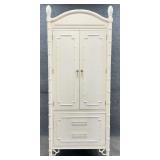 Painted Faux Bamboo Armoire