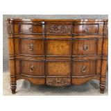 Mahogany Serpentine Front 3 Drawer Chest