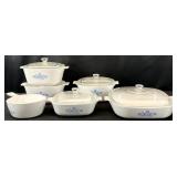 6pc CorningWare Blue Cornflower Baking Dishes Set