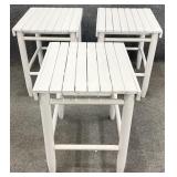 3 Slat Top Outdoor Side Tables