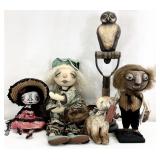 4 One of a Kind OOAK Art Dolls