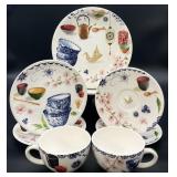8pc Faiencerie De Gien Teatime China