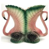 Vintage Sarsaparilla Double Pink Flamingo Vase