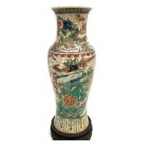 Chinese Hand Painted Crackle Glaze Vase