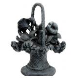 Cast Iron Flower Basket Doorstop