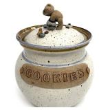 Teddy Bear Artist Signed Pottery Cookie Jar