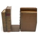 Pair Antique Style Books Figural Bookends