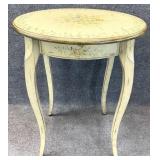 Floral Paint Decorated Accent Table