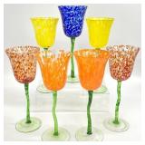 7 Royal Danube RDZ5 Tulip Art Glass Goblets