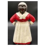 Cast Iron African American Woman Coin Bank