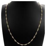 18K Gold Chain Necklace, Signed