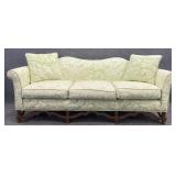 Green Upholstered 8 Leg Humpback Sofa