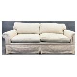 Custom Upholstered Rolled Arm Sofa