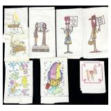 Edward Boutross Hand Painted Tea Towels & More