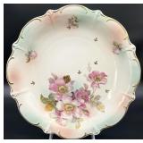 German Porcelain Wild Roses 12 " Chop Plate