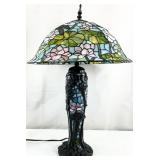 Tiffany Style Stained Glass Water Lily Dragonfly