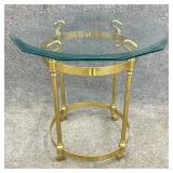 Brass Duck Head Accent Table