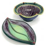 2pc Jenny Lou Sherburne Art Pottery