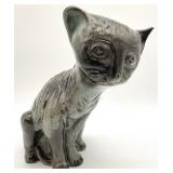 Vintage Pottery Figural Cat Coin Bank