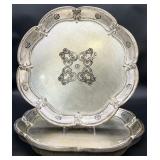 2 Vietri Florentine Wooden Silver Trays