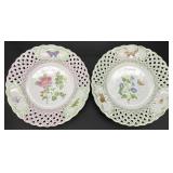 2 Ann Marie Murray Hand Painted Porcelain Plates