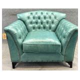 TOV Button Tufted Chesterfield Chair