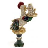 Jeweled Rooster Wine Bottle Stopper