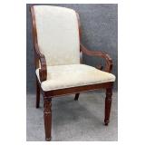 Formal Mahogany Scroll Arm Armchair