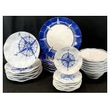 Portsmouth Nautical Melamine Dinnerware Set