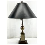 Neoclassical Style Brass Pedestal Table Lamp