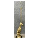 Chelsea House Brass Whippet Dog Figural Floor Lamp
