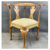 Italian Style Paint Decorated Corner Chair