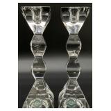 Pair Lenox Ovations Carat Crystal Candlesticks