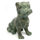 Vintage Cast Metal Bulldog Statue