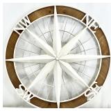 Metal & Wood Compass Rose