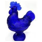 Cobalt Blue Rooster on Nest