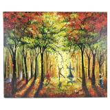 Halloween Forest Gathering Painting, Lizzy Rainey