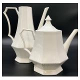 Independence Ironstone White Teapot & Coffee Pot
