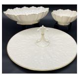 3pc Lenox Gold Rimmed Serving Dishes