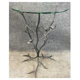 Glass Top Branch Base Accent Table