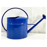 Large Blue & Gold Metal Watering Can