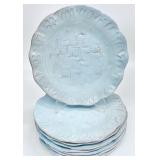 8 Vietri Bellezza Sky Blue Salad Plates