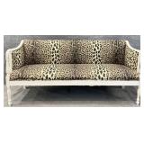 Cheetah Print Sheraton Style Sofa