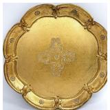 Vietri Florentine Wooden Gold Tray