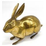 Vintage Mid Century Brass Rabbit Figure