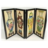 Vintage Chinoiserie Vases Needlepoint 4 - Panel