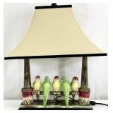 Wildwood Budgies Ceramic Parakeets Lamp