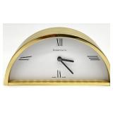 Tiffany & Co. Brass Half Moon Mantel Clock