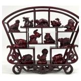 Chinese Zodiac Resin Animal Figurines in Display